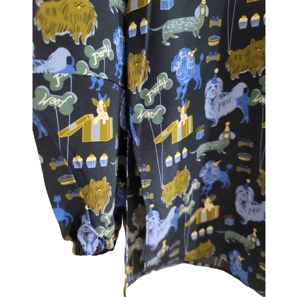 Tyler Boe Halprin Silk Woof Party Top Small Dog Party Graphic Design - Picture 5 of 9